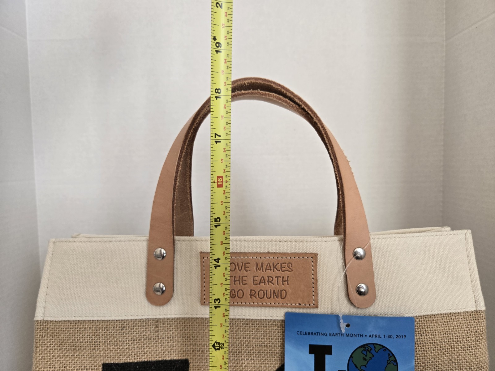 Brighton Love The Earth Day Natural Jute Leather Shopper Tote Bag w/Original Tag