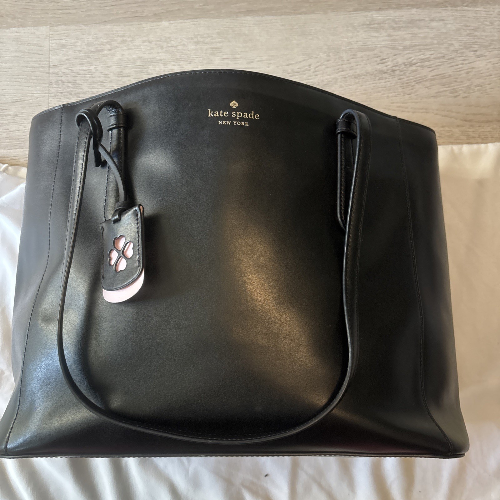 kate spade handbag Schuyler Medium Tote Gold Foil Logo