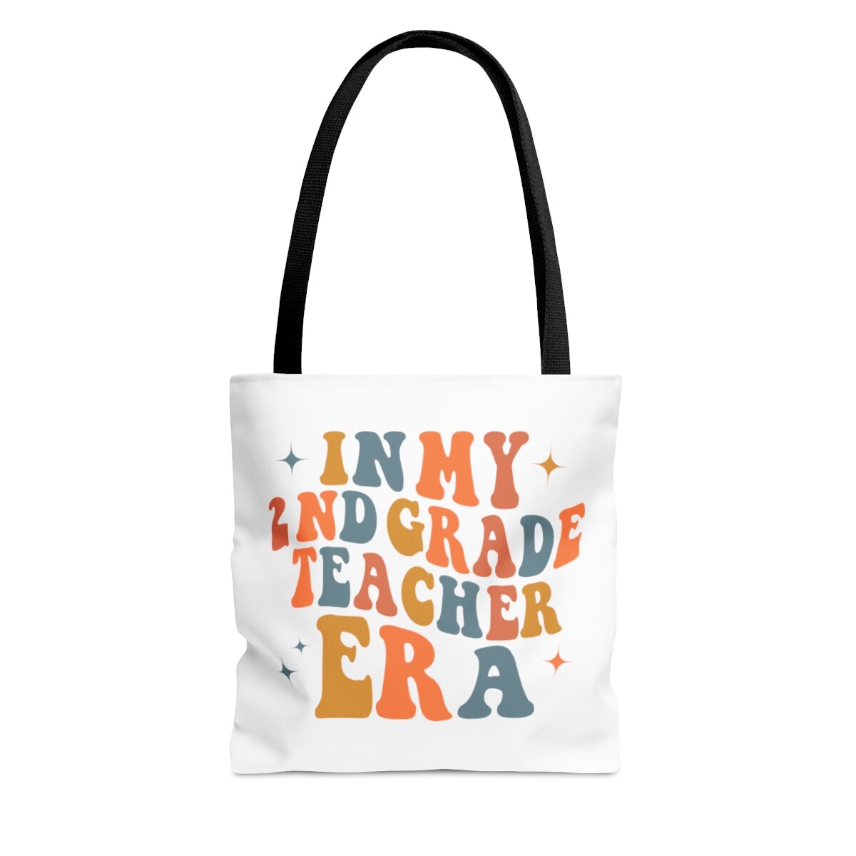 Second Grade Teacher Tote Bag Retro 2nd Grade Teacher Book Bag Comes in 3 Sizes