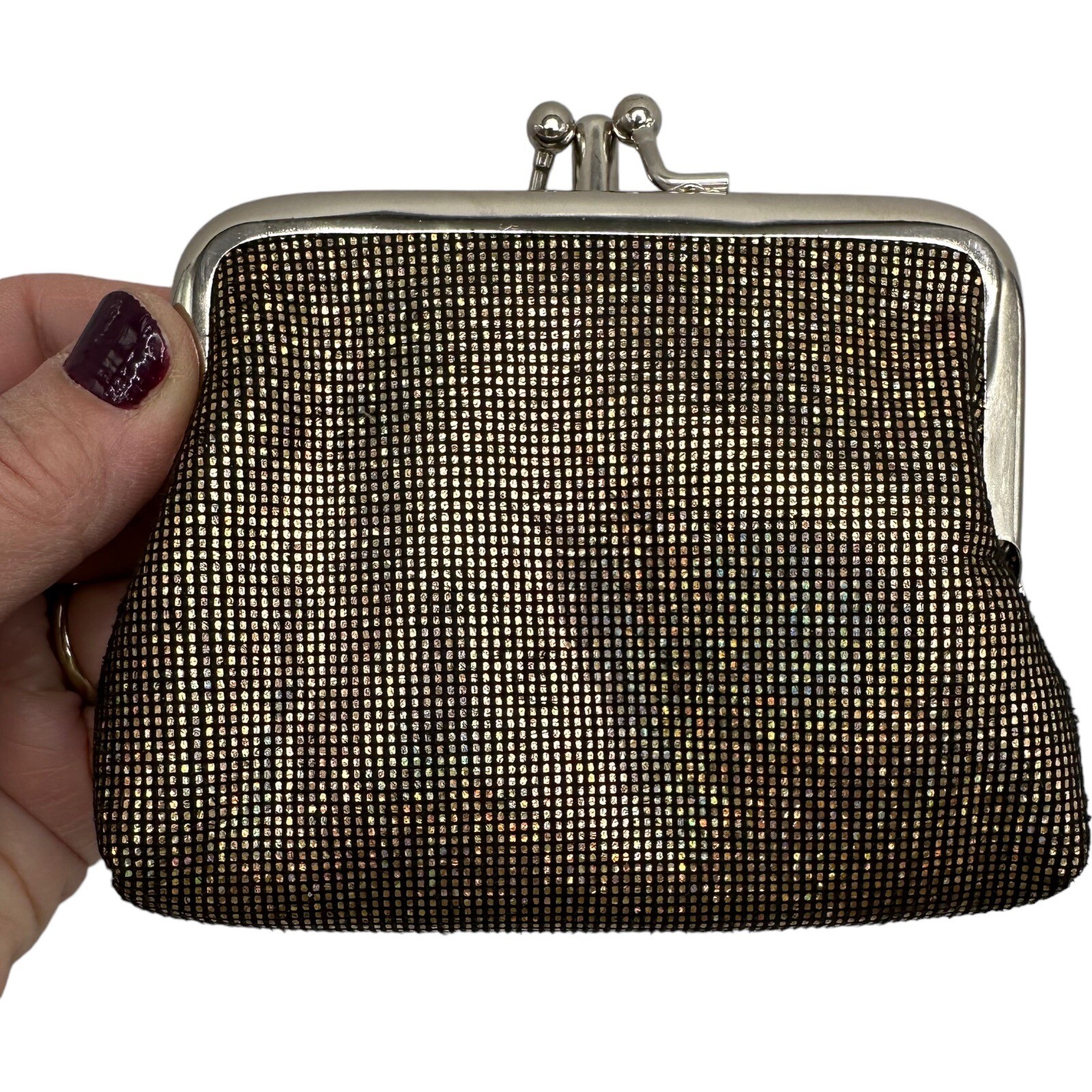Snap Jewelry Micro Purse Muted Gold Credit Card Clutch 18mm Turquoise Cross NWT