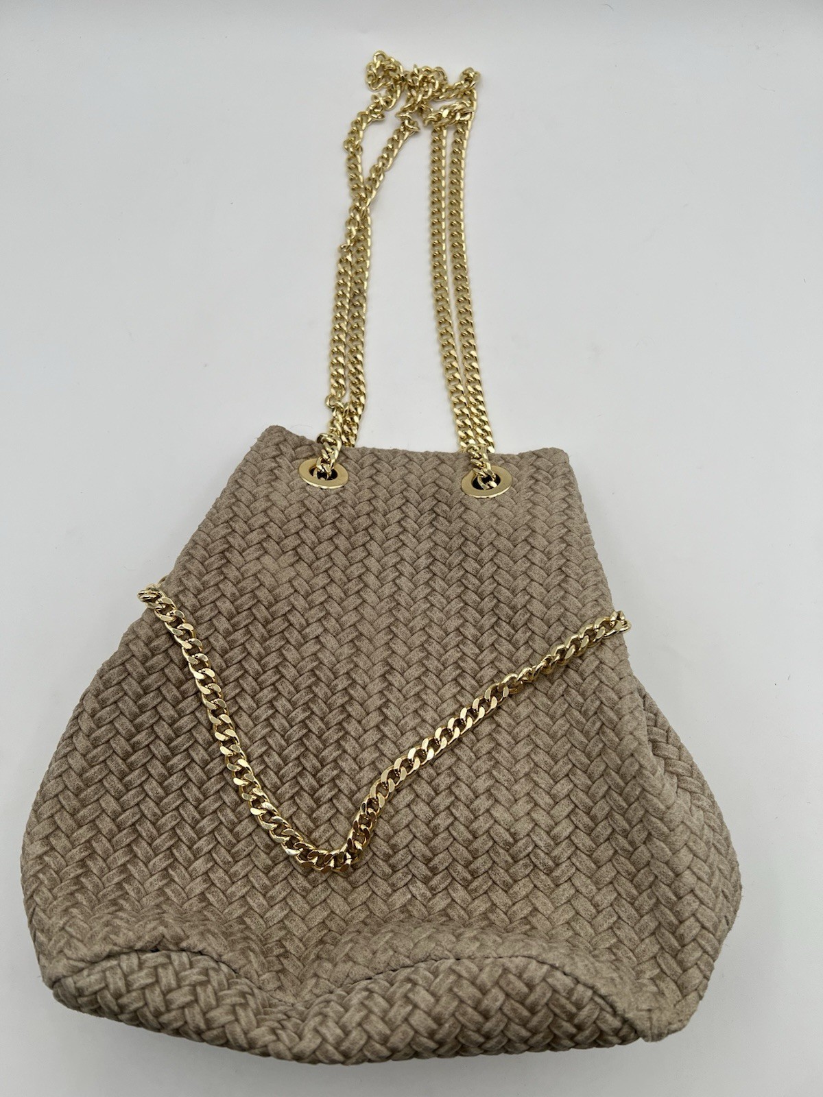 Borse And Pelle Genuine Leather Made In Italy Purse Beige Gold Chain