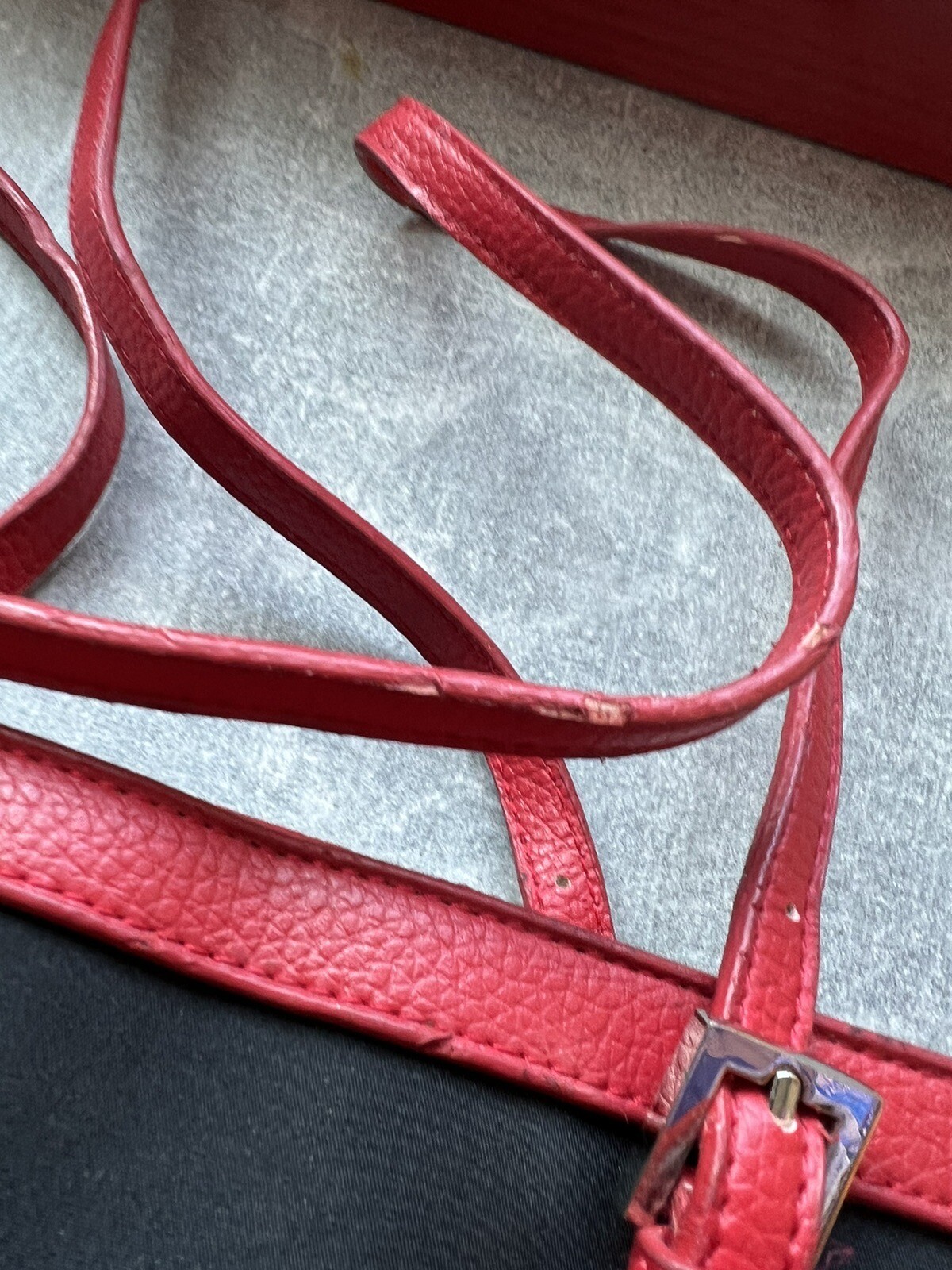 SYDNEY LOVE Hip Chic Embroidered Fashionista Shoulder Bag Purse RED TRIM