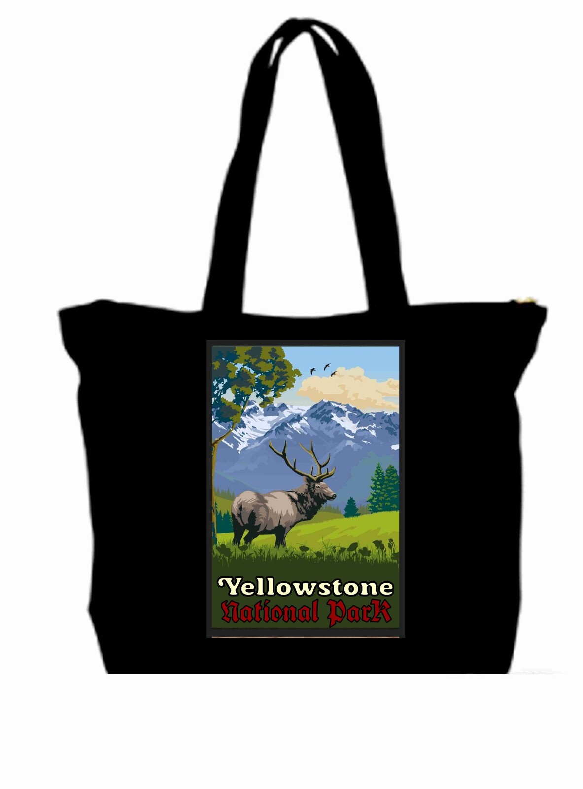 Yellowstone National Park Travel Poster Tote Bag All Purpose