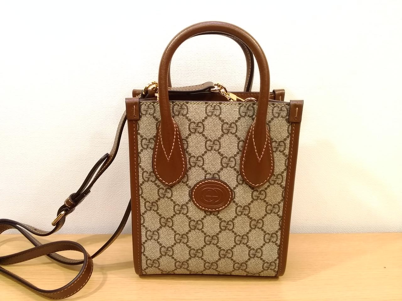 Gucci GG Supreme Interlocking G 2-Way Shoulder Bag Width 6.3 inches Women’s 99