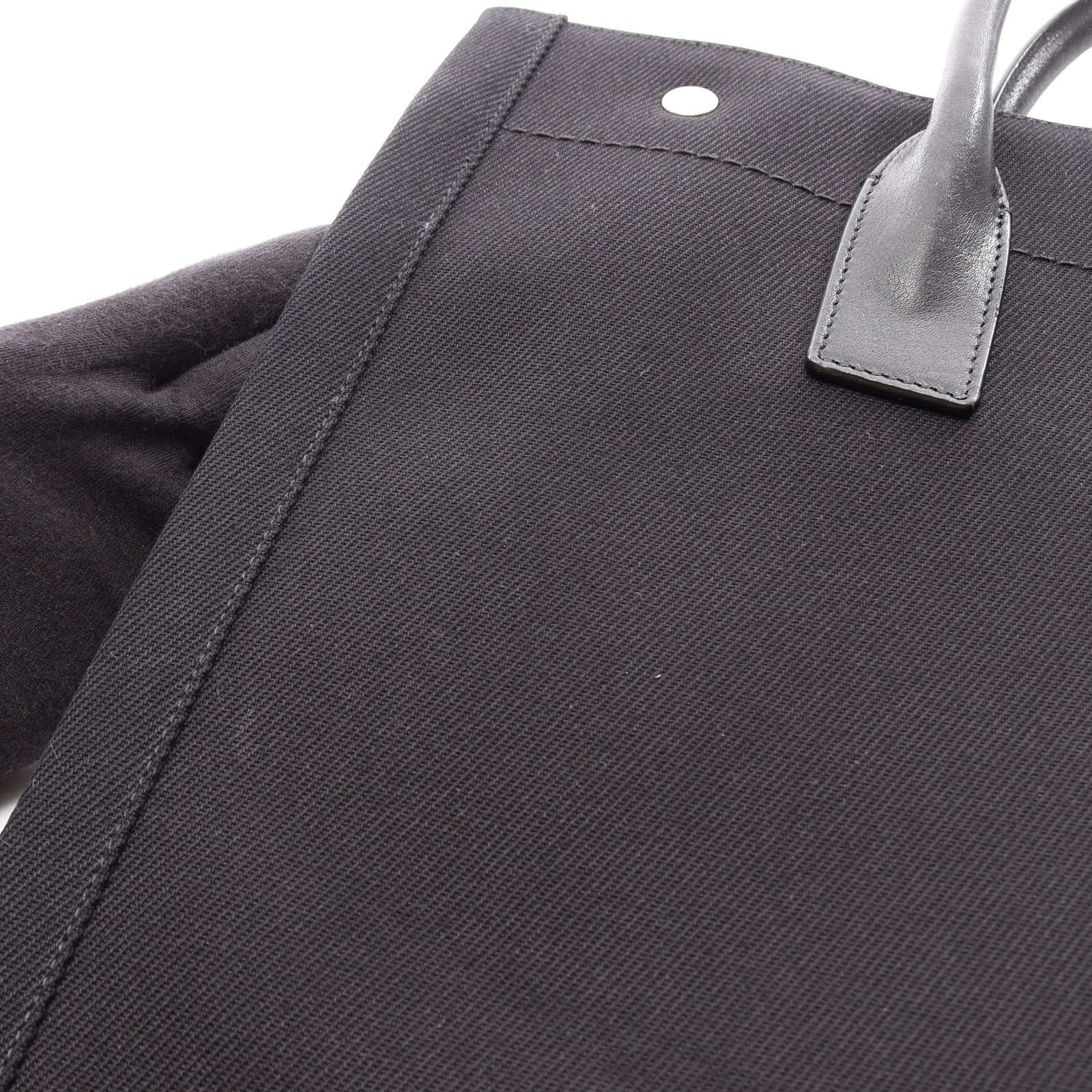 SAINT LAURENT PARIS RIVE GAUCHE Tote Bag Black Leather #RCB14413