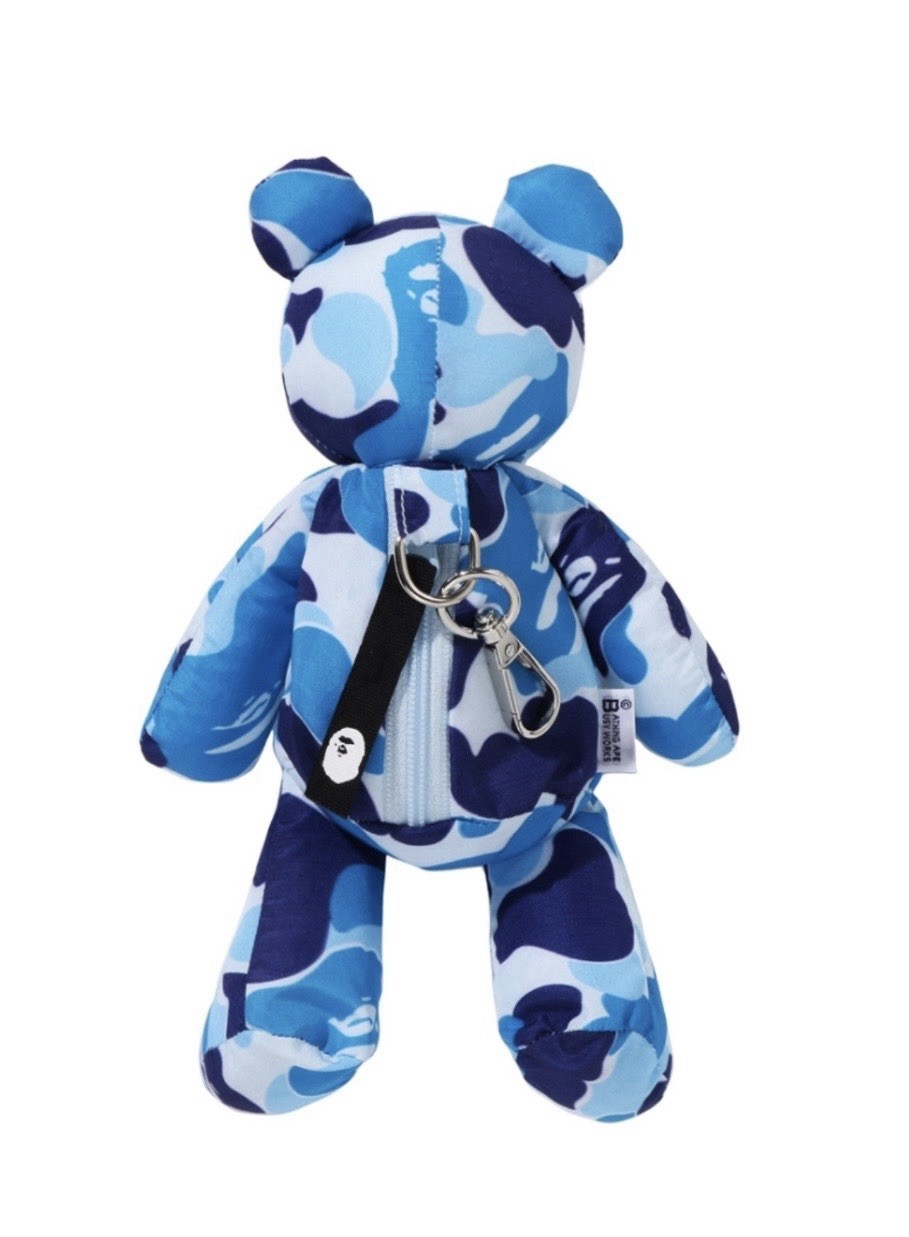Authentic A Bathing Ape Bape ABC Camo Bear Eco Bag Blue New Small