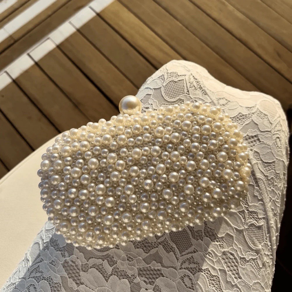 OLGA BERG VALENTINA PEARL CLUTCH