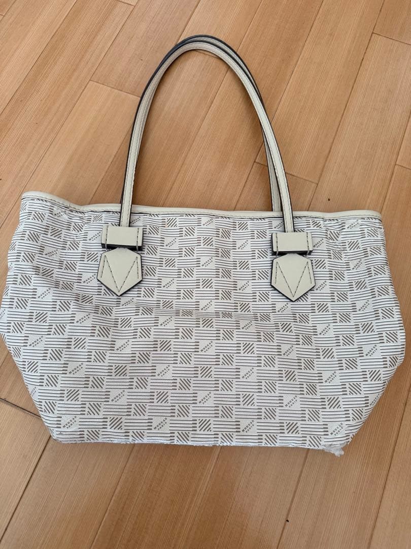 MOREAU PARIS Tote Bag Shoulder Bag Saint Tropez Monogram White Unisex w/Dust bag