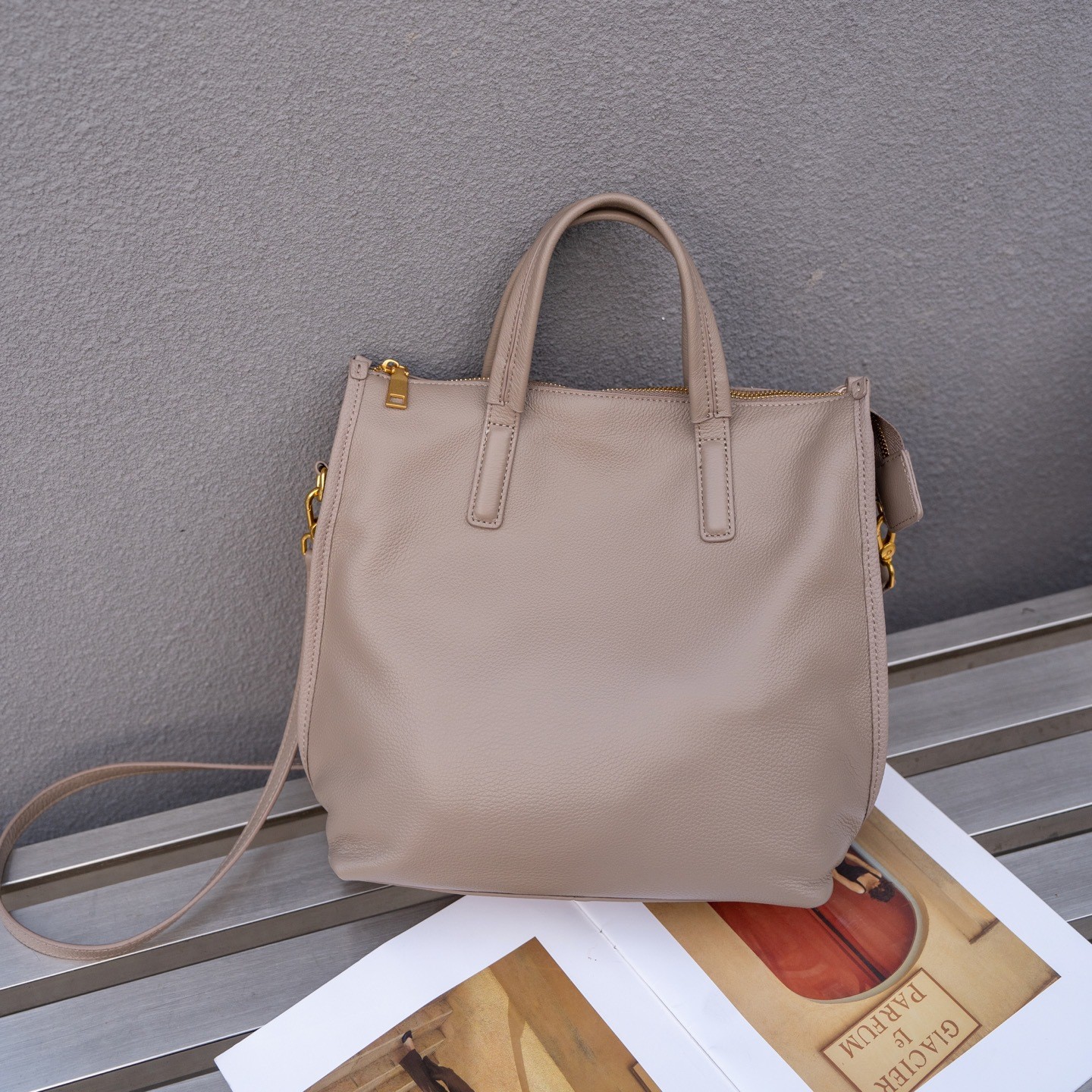 Top-Grain Leather Versatile Tote Bag for Women
