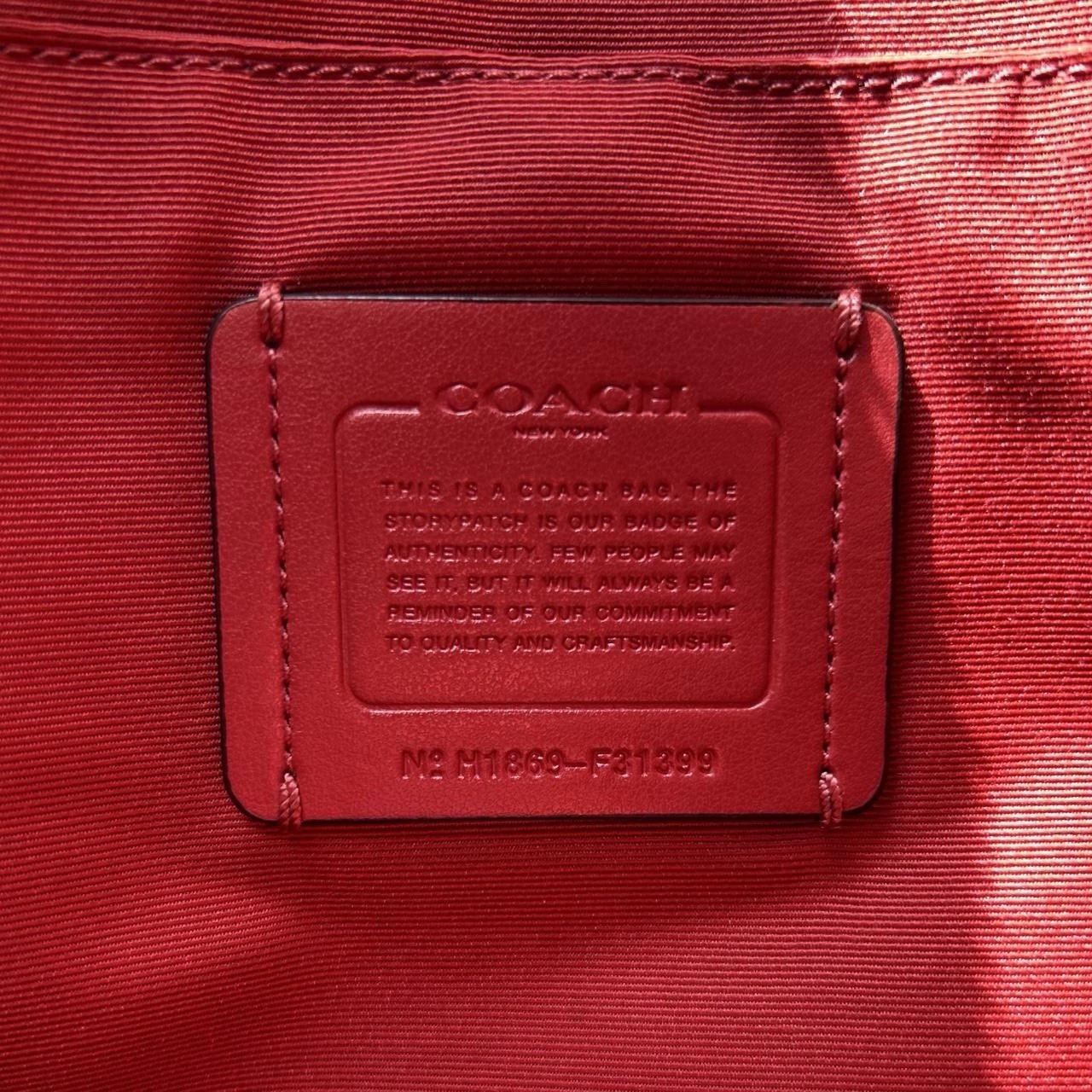Coach Elle Hobo Red Pebbled Leather Convertible Shoulder Bag Handbag F31399