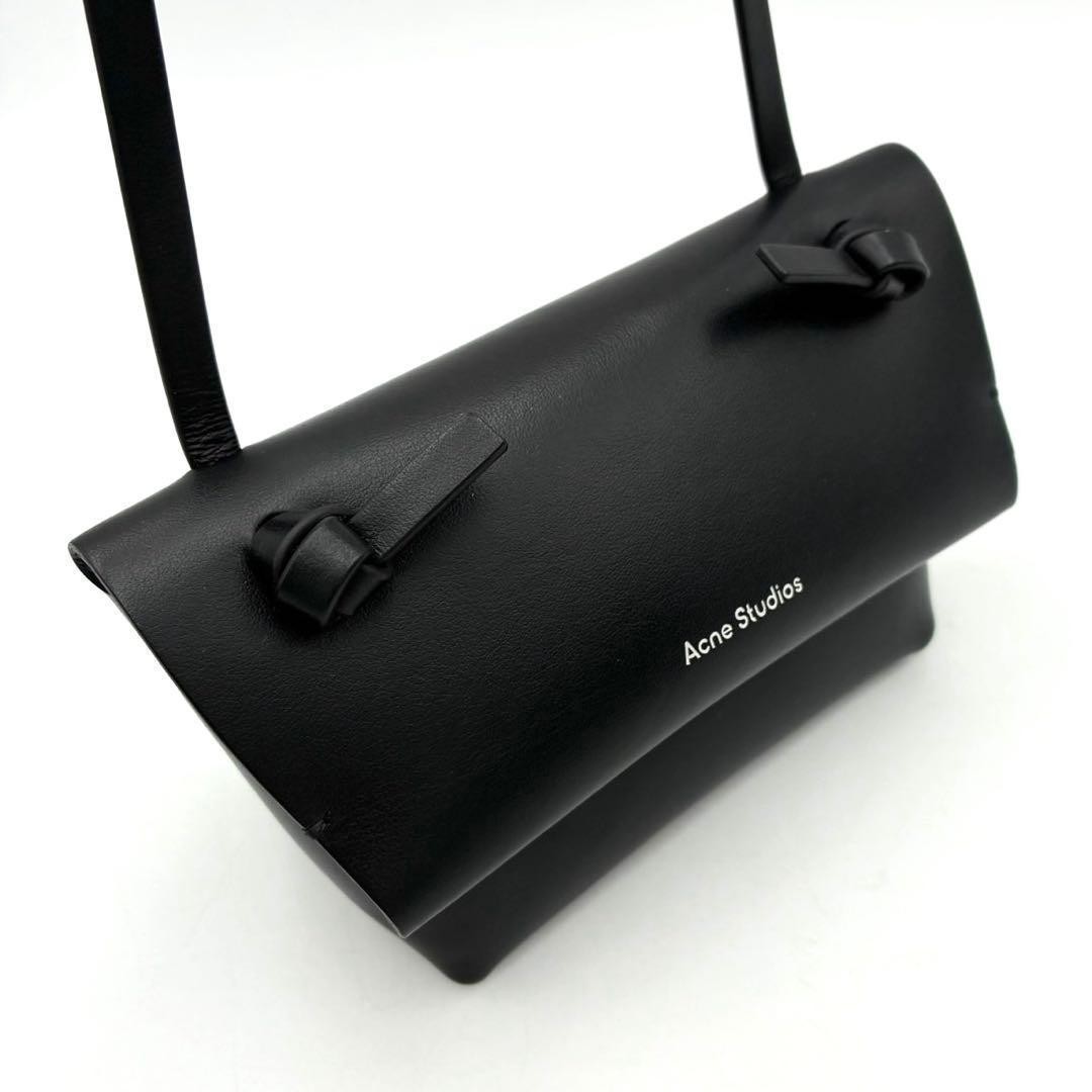 Acne Studios Knot Mini Crossbody Shoulder Bag Black Leather Unisex