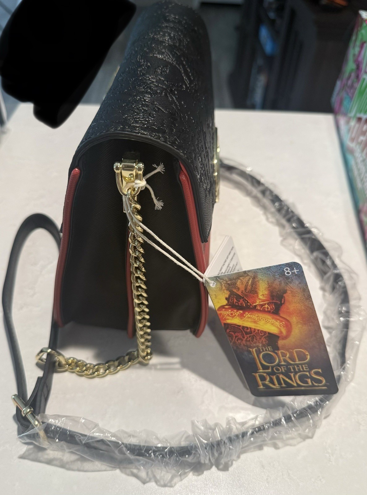 Loungefly The Lord of the Rings Crossbody Bag One Ring Eye of Sauron Debossed