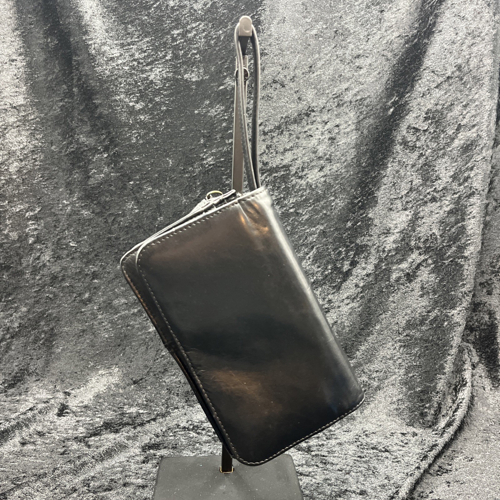 Butter Soft Leather Convertible Crossbody Clutch Demi Vtg Basic W Mirror Unique