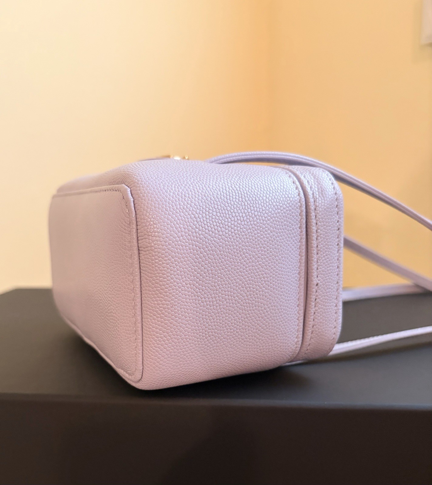 26S Chanel Preppy Coco Vanity Shiny Caviar Long Strap Purple
