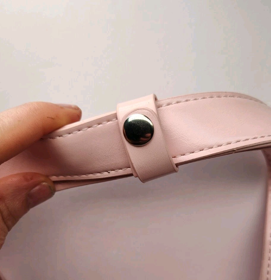 Pink Shoulder Bag With Ribbon PU Leather Purse By Sugar Thrillz Dollz Kill New