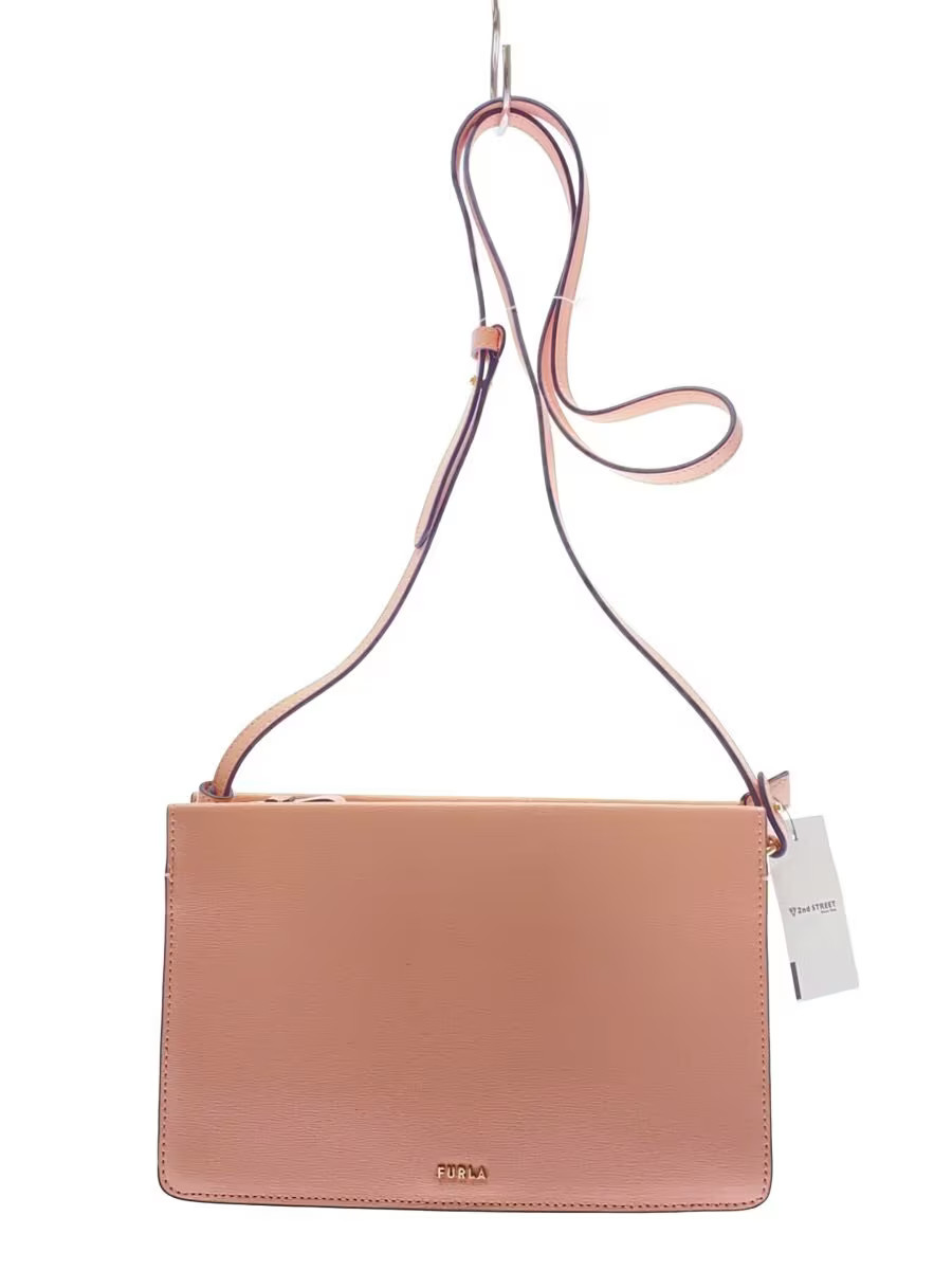 FURLA BABYLON XL CROSSBODY Self-Standing Shoulder Bag, Leather, Pink (Solid Colo