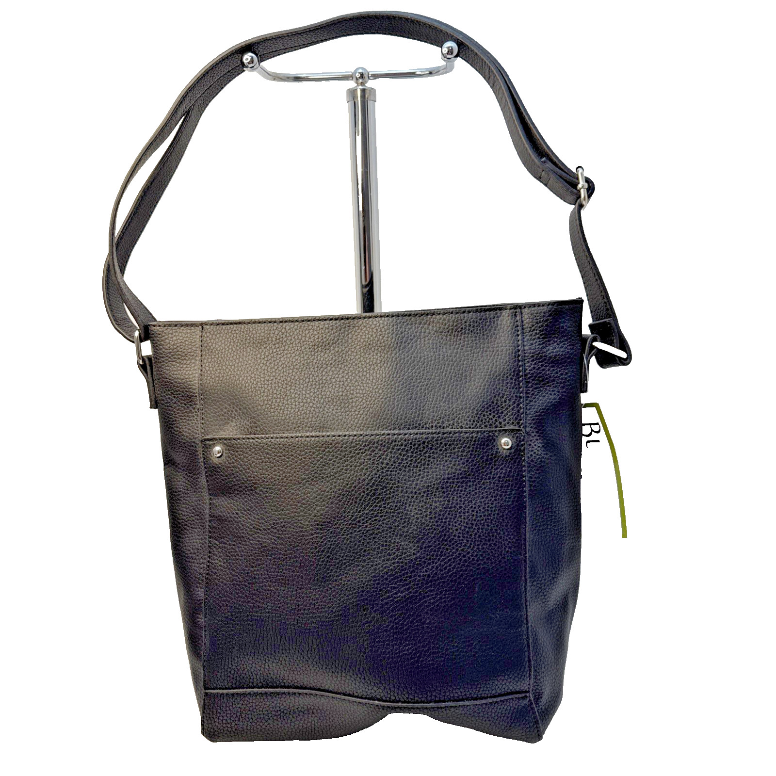 NWT Bueno Collection shoulder/crossbody bag in black vegan leather 15x10x5 in