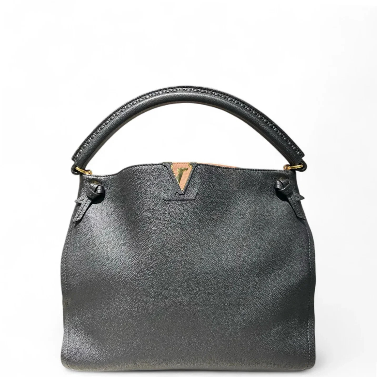 Louis Vuitton Tote Bag Black Calfskin (mg061926a1r)