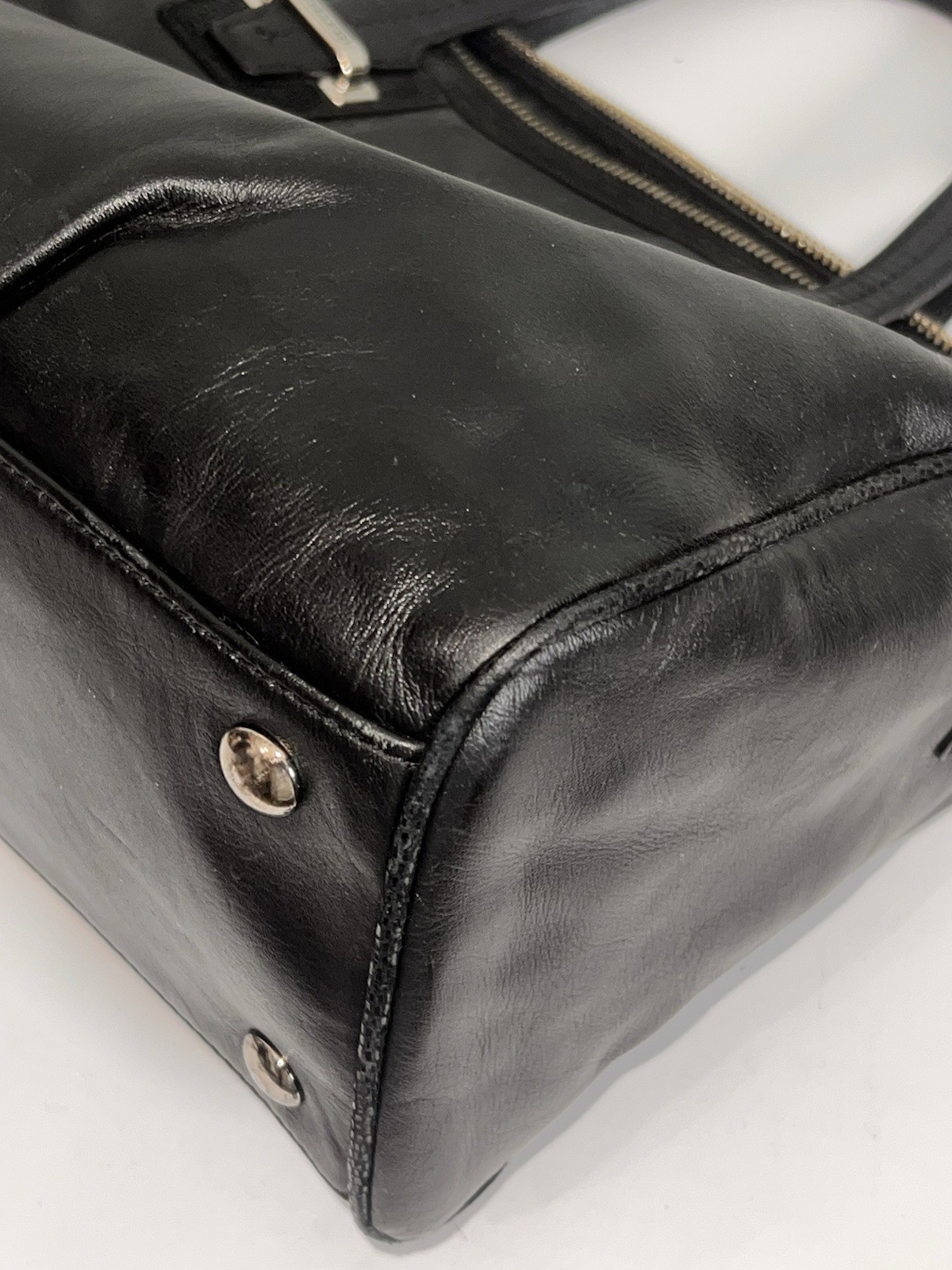 Coach Taylor Soft Leather Satchel Black F25296 Shoulder Purse Handbag