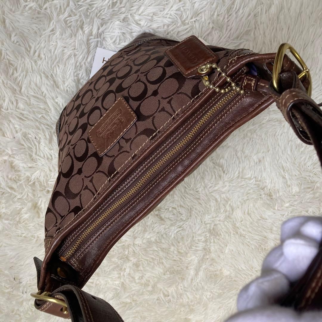 COACH Duffle Bag Bucket Type 2way Brown
