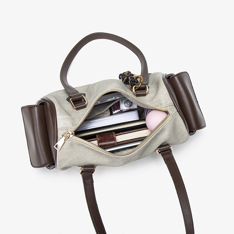 2025 Frosted Shell Satchel Slate Gray Urban Simplicity One-Shoulder Small Bag