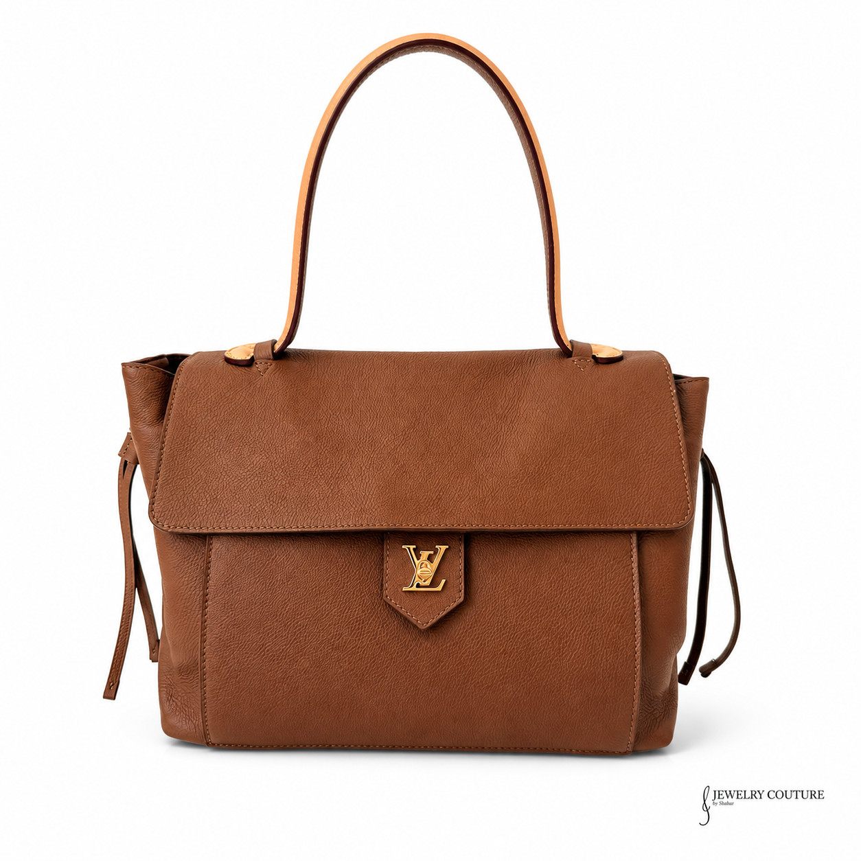 Louis Vuitton Lockme PM Tote Bag Caramel Taurillon Pebbled Leather Pre-Owned