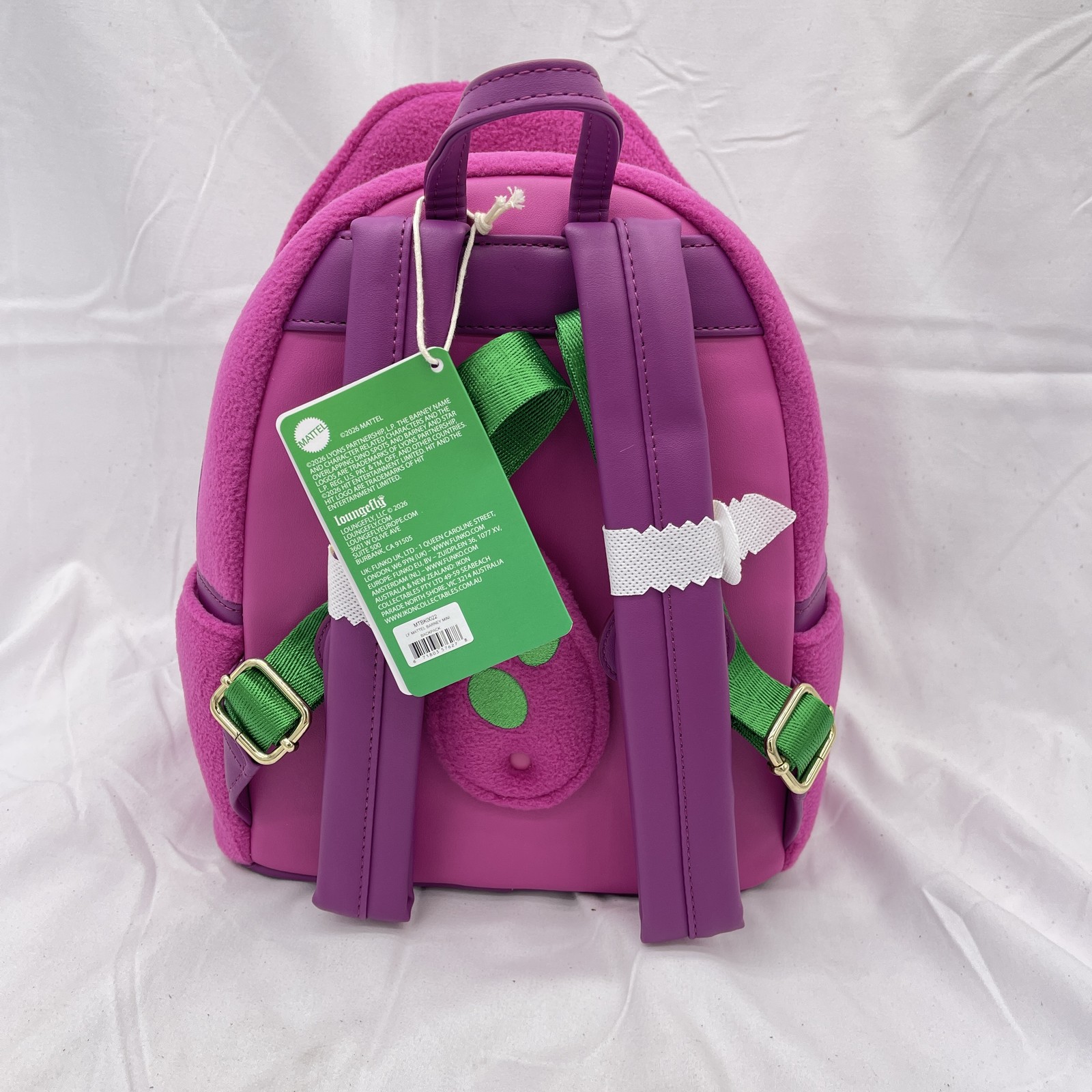 Loungefly X Barney 3D Cosplay Mini Backpack Fleece Purple/Green