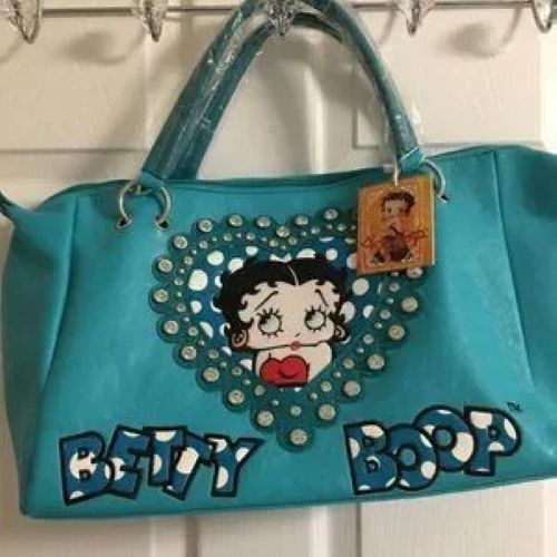 Betty Boop Large Aqua tote Bag – 19×11, Crossbody strap New