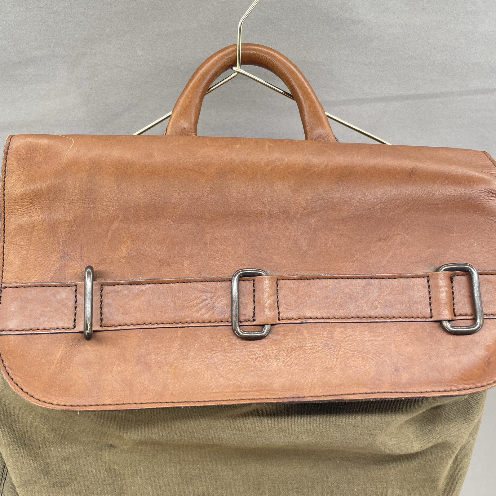 Mission Mercantile Heritage Waxed Canvas and Leather STEAMER BACK PACK Green