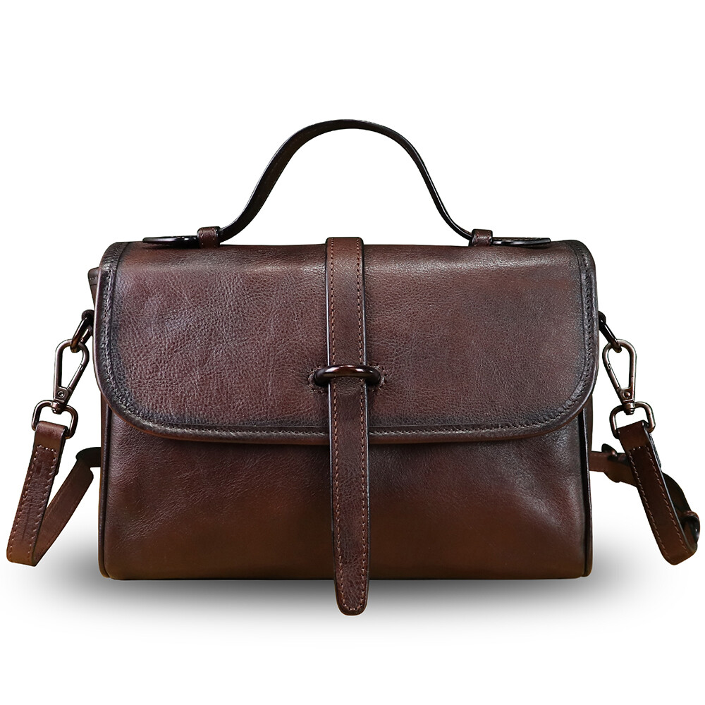 Genuine Leather Shoulder Bag Handbags Women Vintage Leather Crossbody Bag Purses