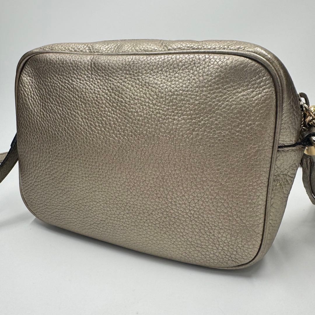 GUCCI Soho Small Disco Leather Shoulder Bag Black 14x20x8in