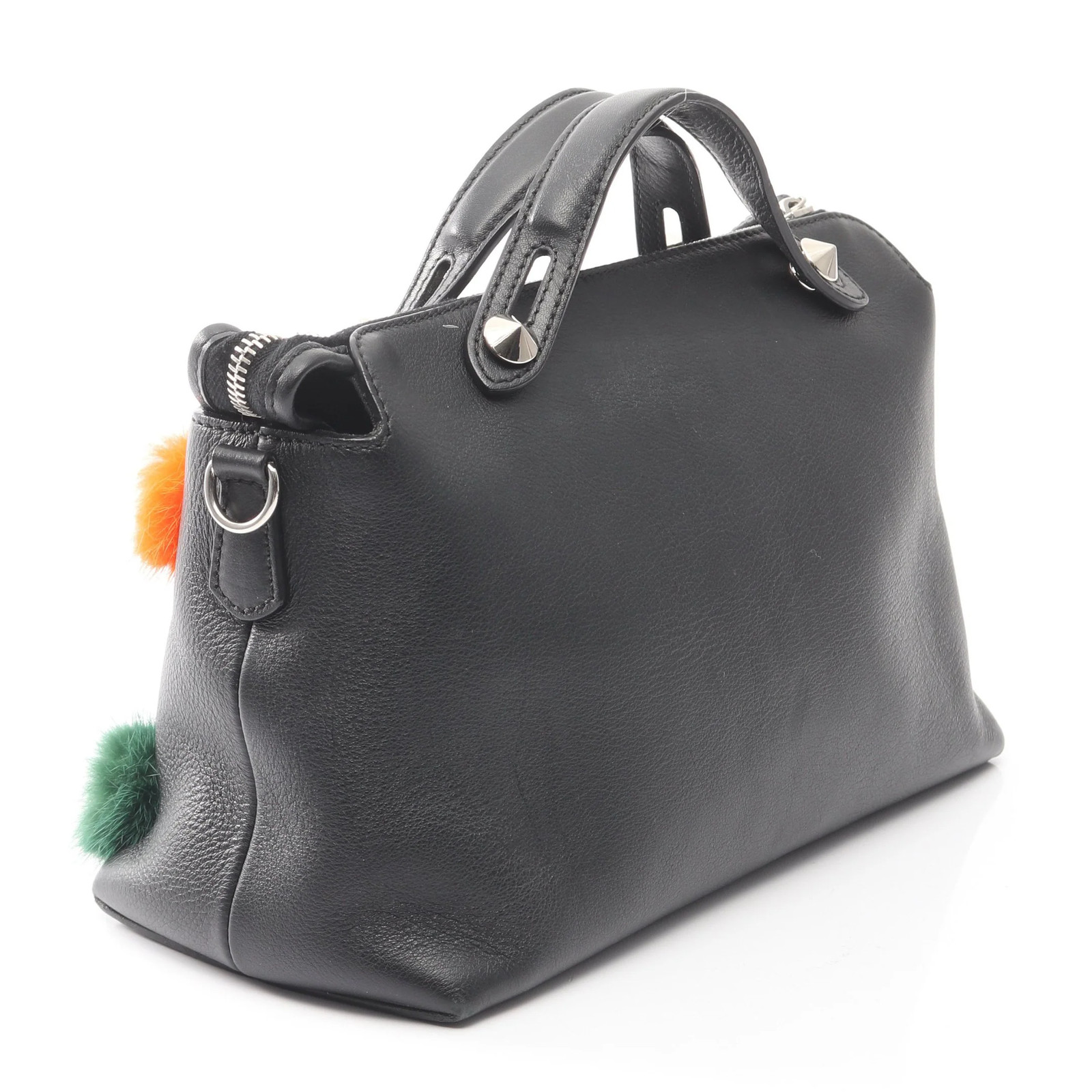 Fendi BY THE WAY MEDIUM Handbag Black Leather #RCB3271