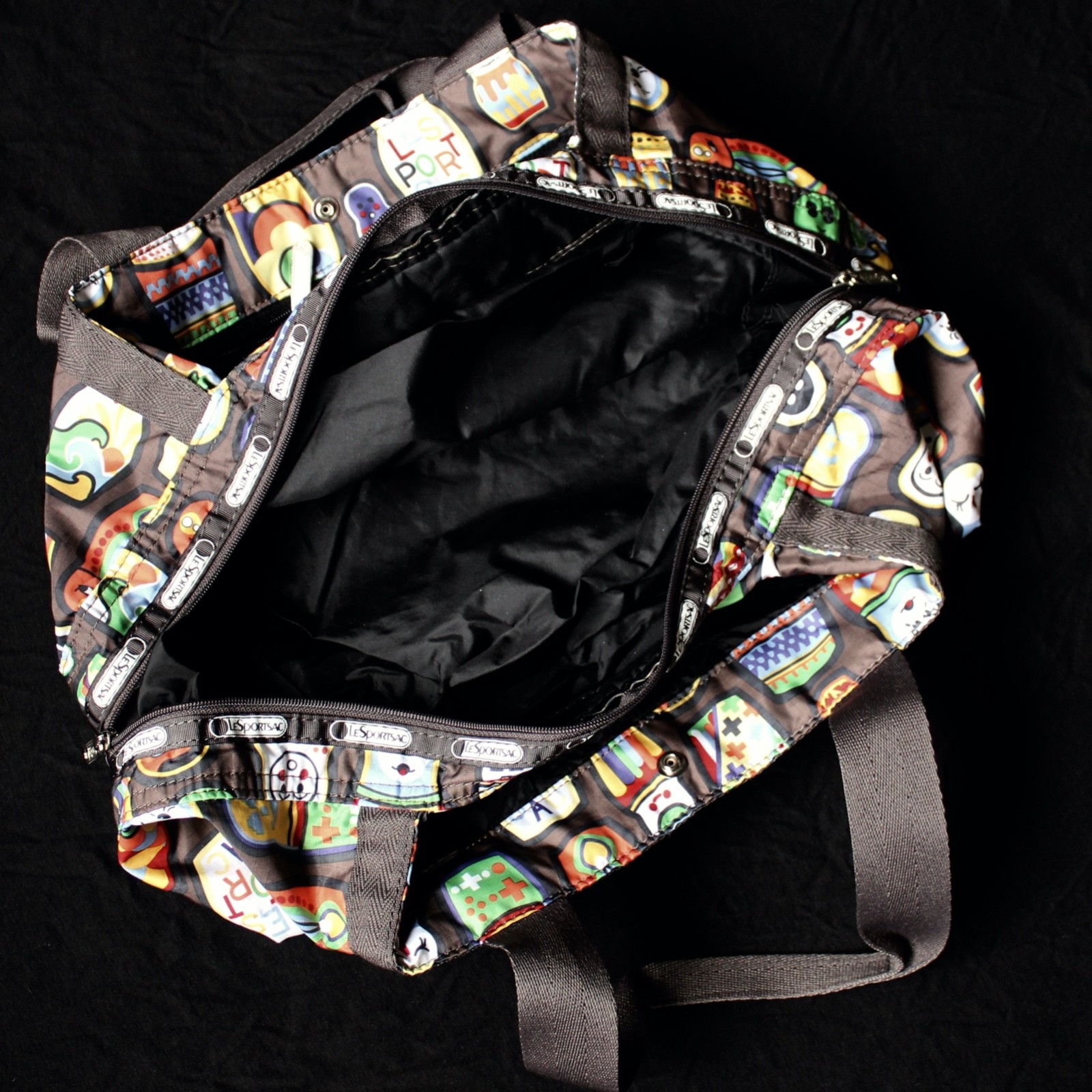 LeSportSac Molly Tote Russian Nesting Doll Matryoshka Dolls Bag Brown