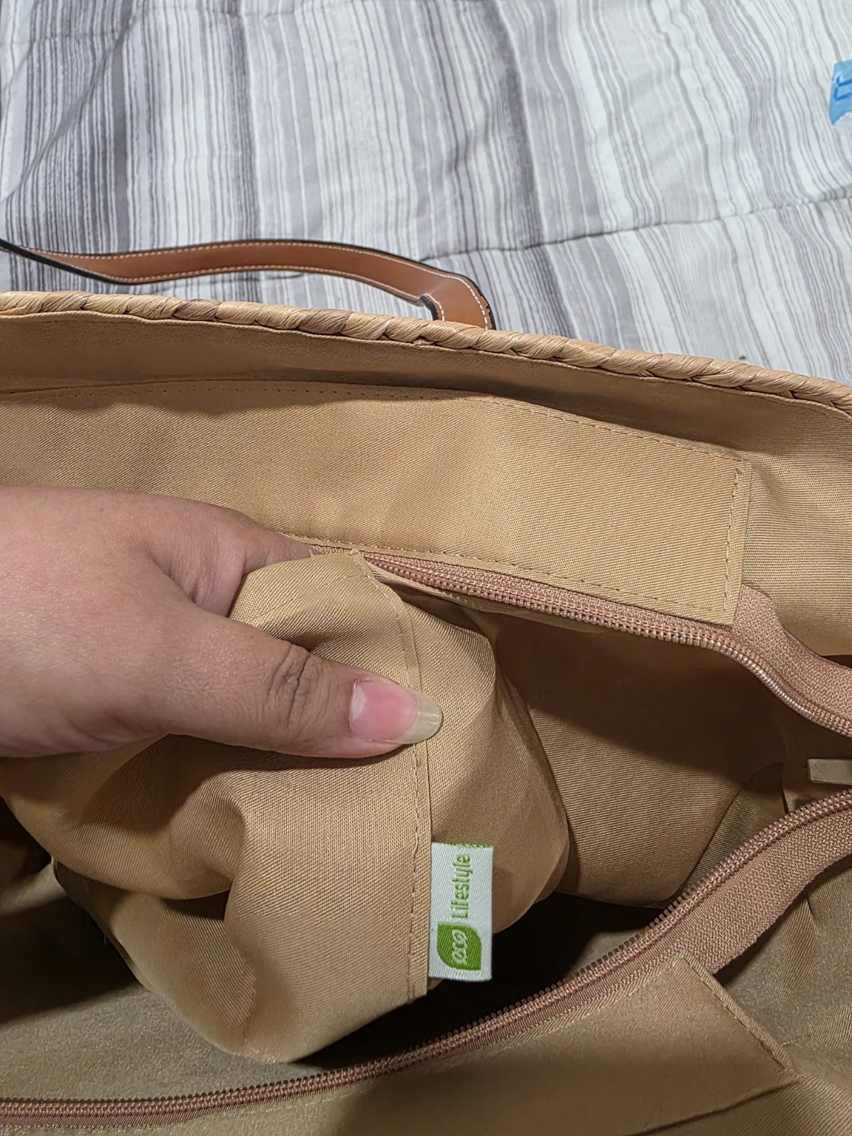 Logomark President’s Club 2026 Woven Tote Bag Brown Handles Hot Stamped Initials