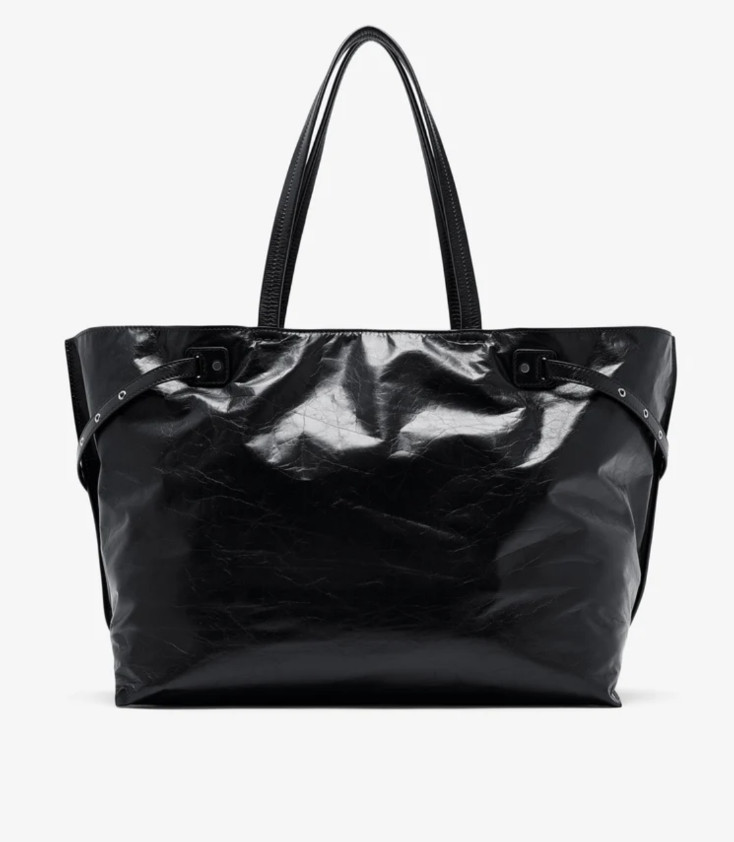Proenza Schouler Days Smooth Carryall Calfskin Black Buckle Leather Tote Bag