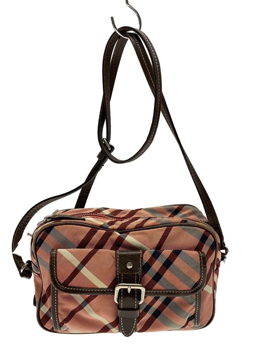 BURBERRY BLUE LABEL Shoulder bag Check Pink Authentic From Japan