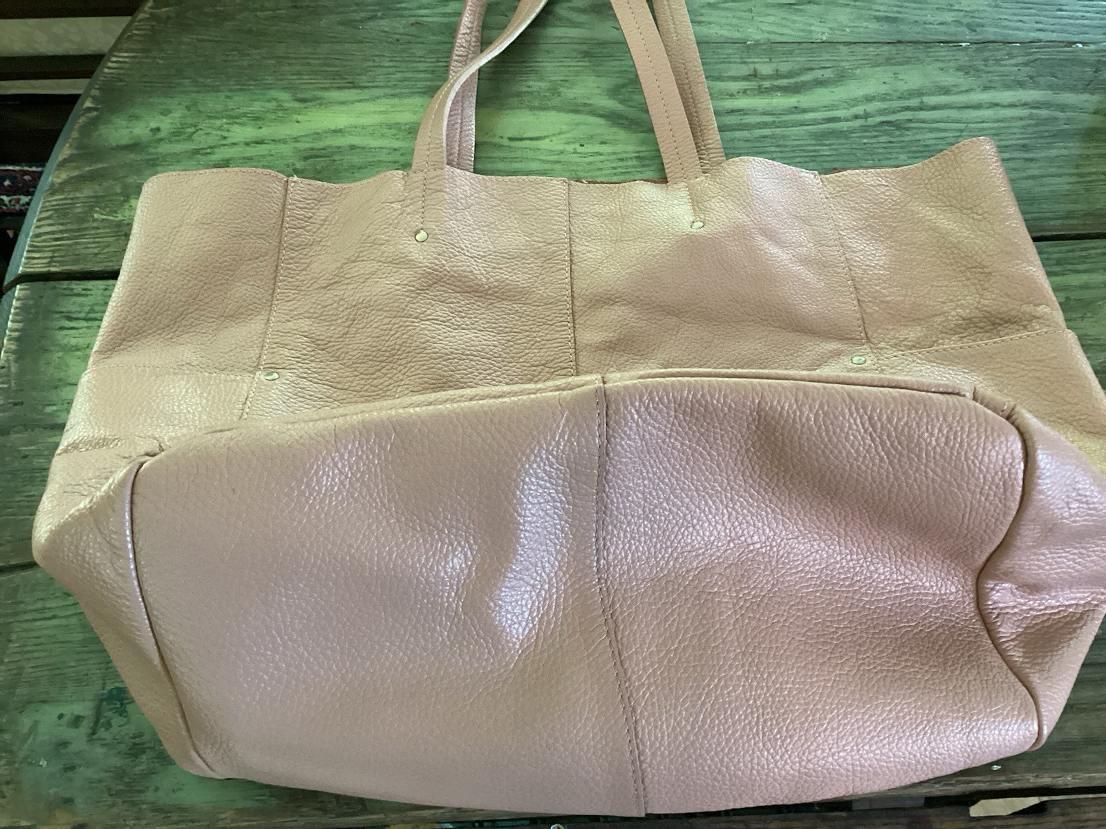 American Eagle Blush Pebble Large Satchel Shoulder Bag Italy