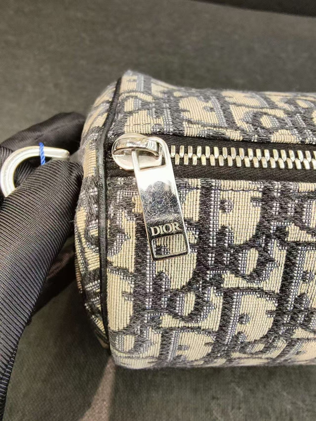 Dior Oblique Jacquard Canvas Cylinder Crossbody Mini Shoulder Bag