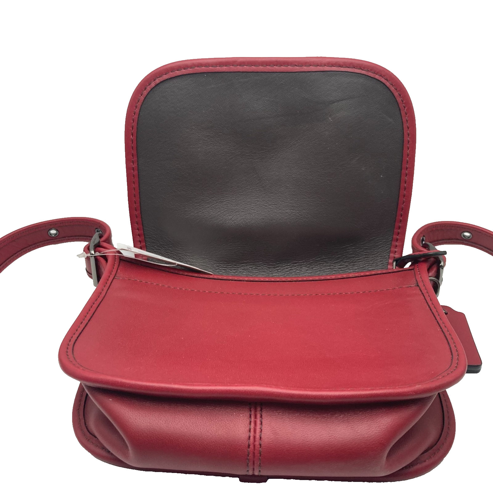 Coach Saddle 18 57731 Dark Cherry Glovetanned Leather Crossbody Shoulder Bag NWT