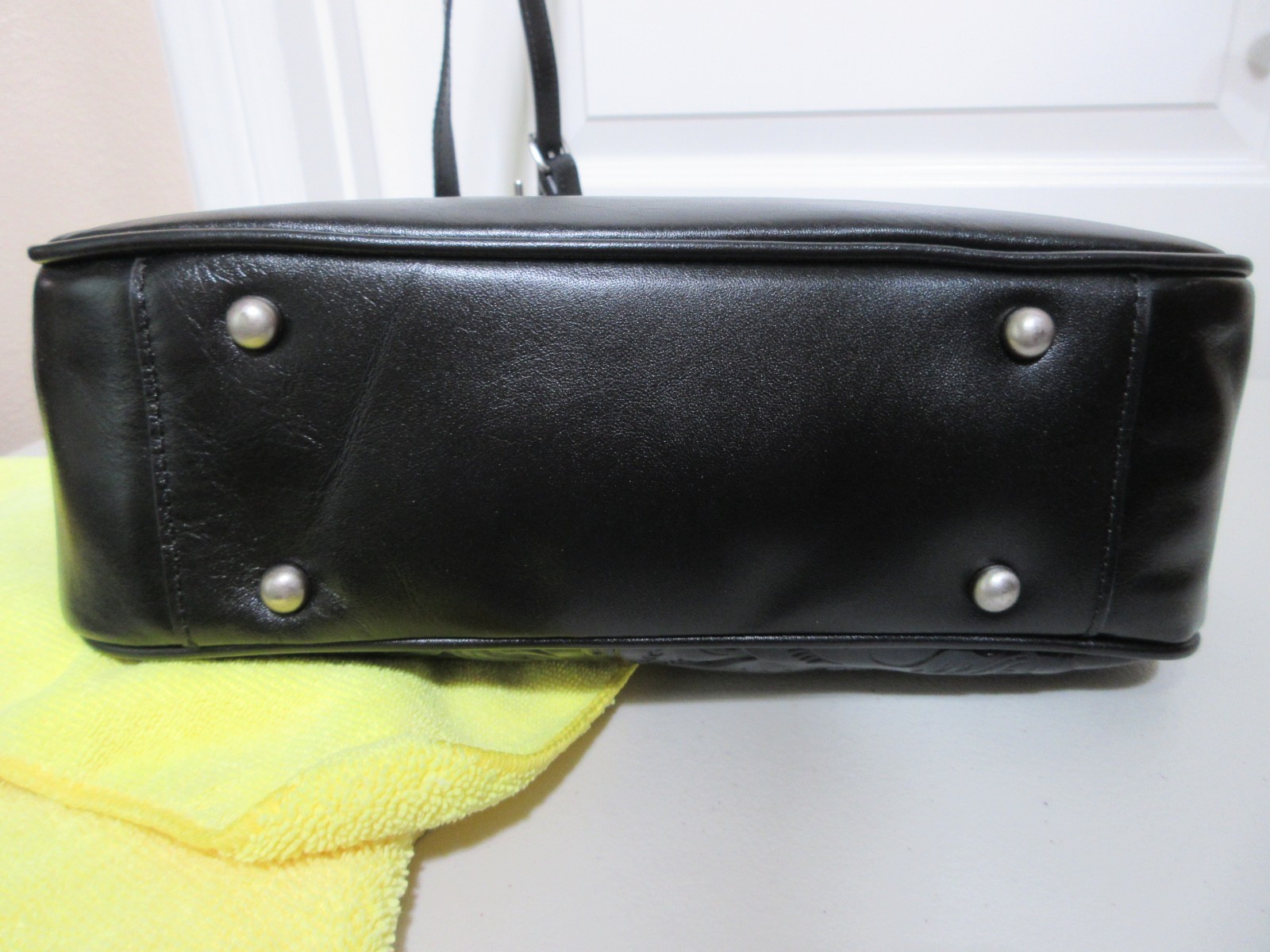 NEW PATRICIA NASH CLEMENTINE TOOLED BLACK SATCHEL/SHOULDER BAG