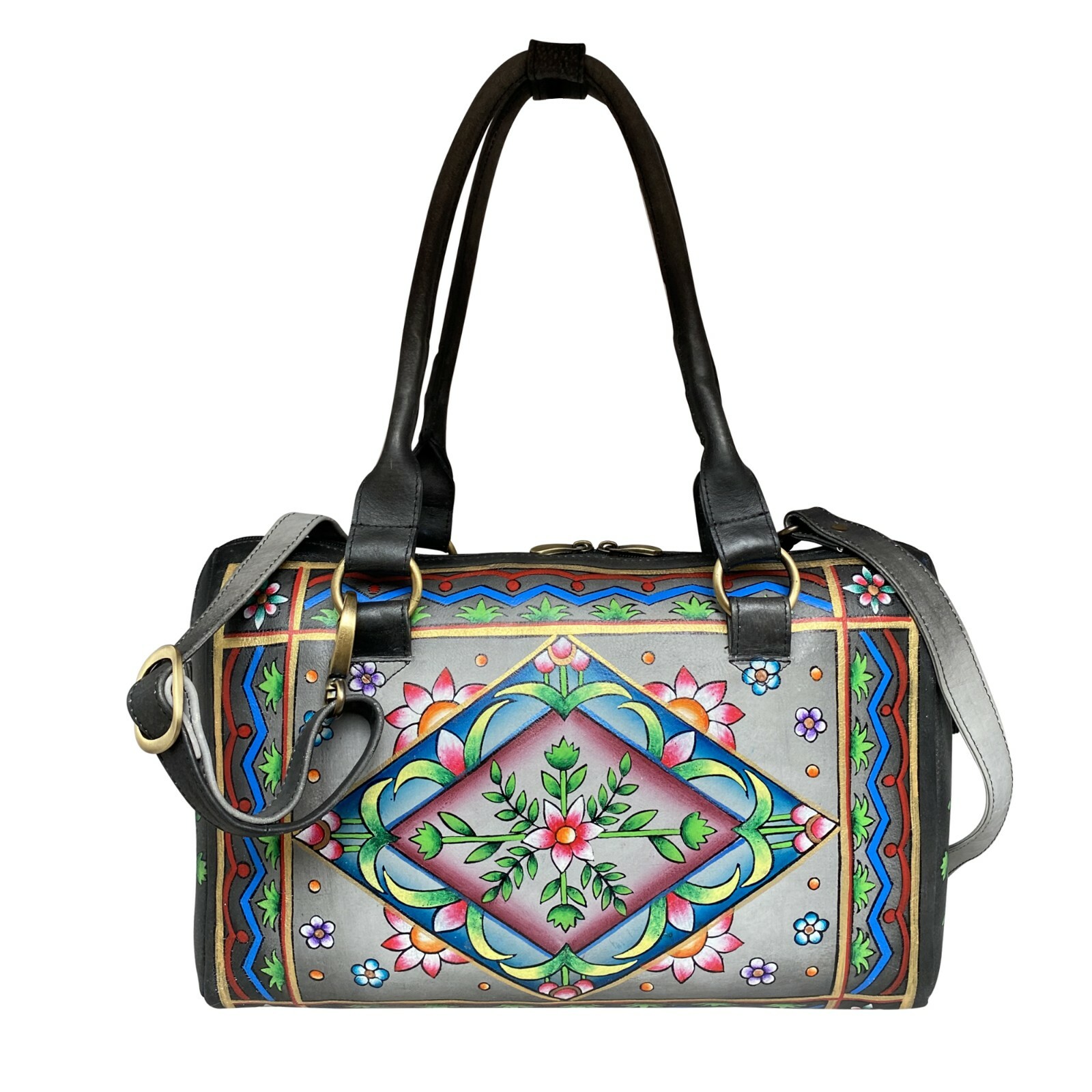 Balona Gift for Mom Handpainted Leather Women Shoulder Ladies Shopping Bag