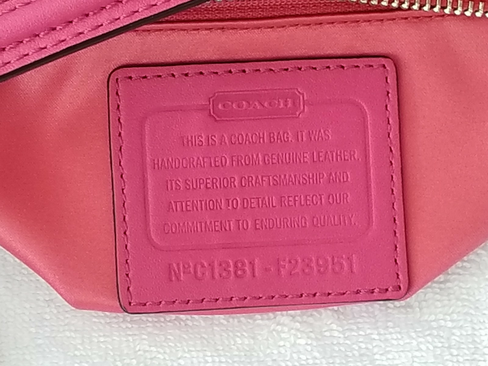 Coach Daisy Spectator-Sand/Orange/Pink all Leather Crossbody Bag