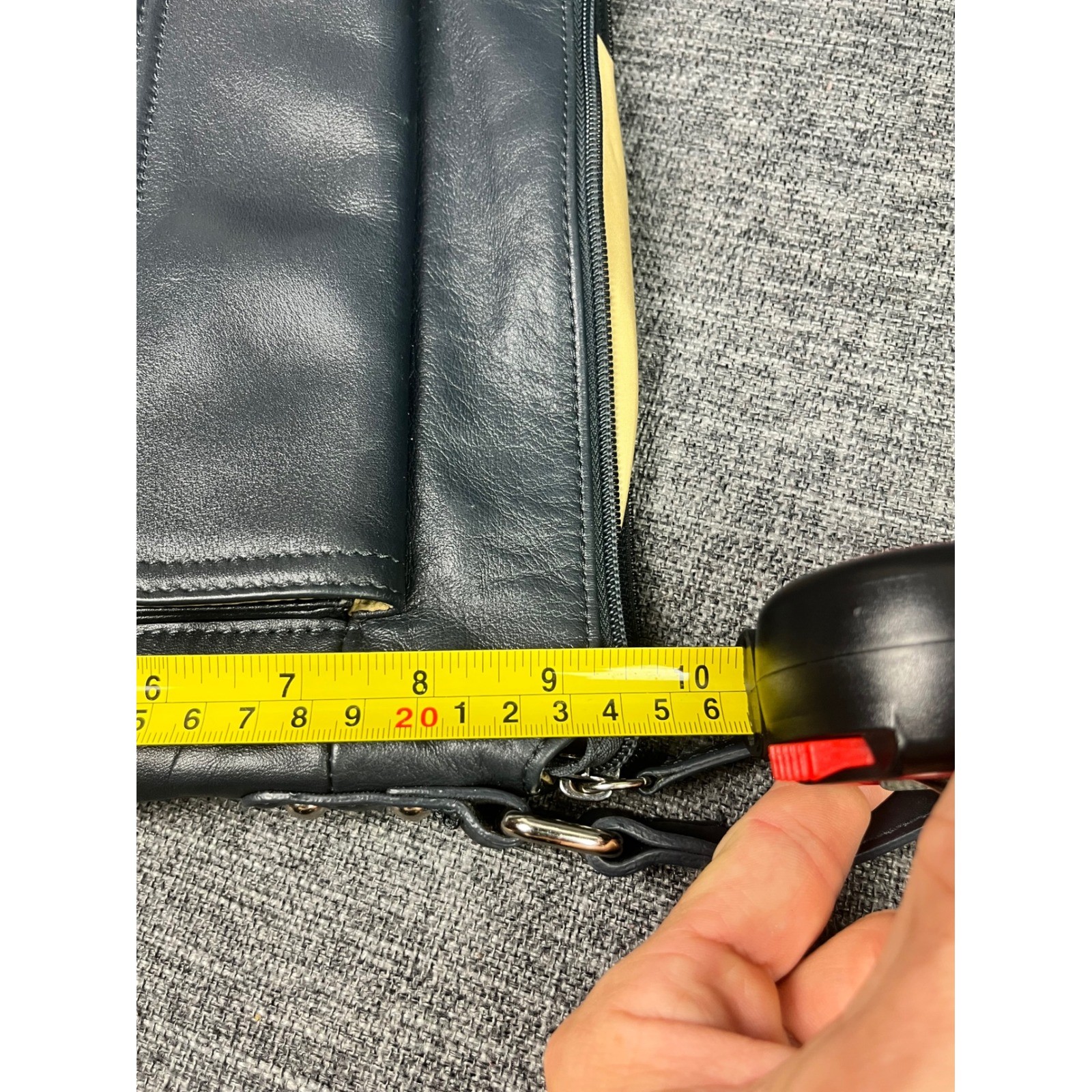 Giani Bernini Black Leather Crossbody Bag Organizer Messenger Shoulder Bag