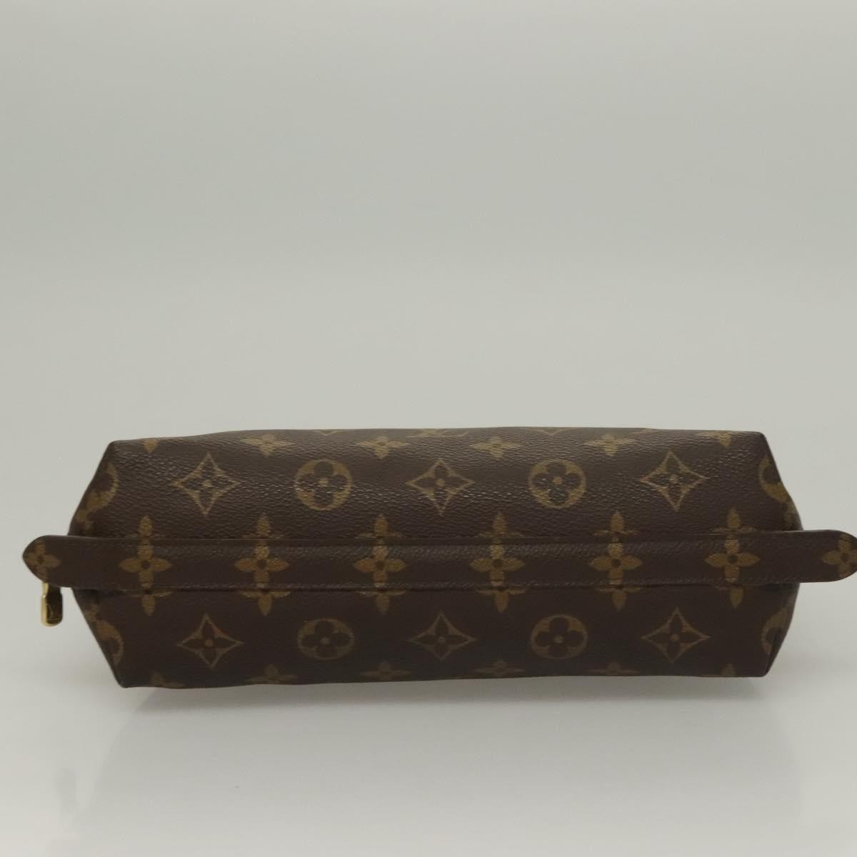 LOUIS VUITTON Monogram Trousse Demi Ronde Cosmetic Pouch M47520 LV Auth 133922