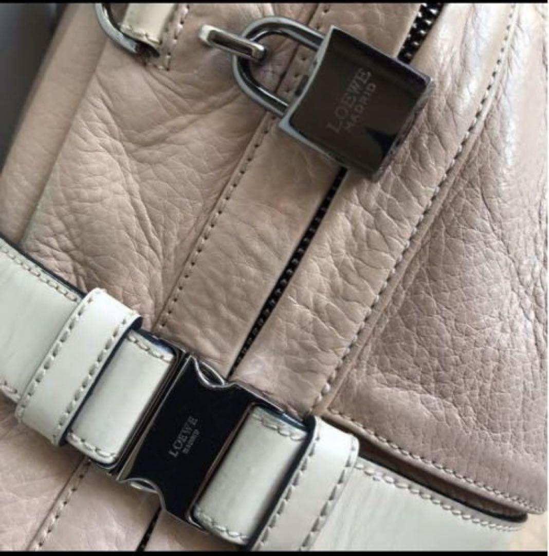 Loewe Bag Pink Shoulder Beige Leather Roller Popular Women Bag Import JPN Vintag