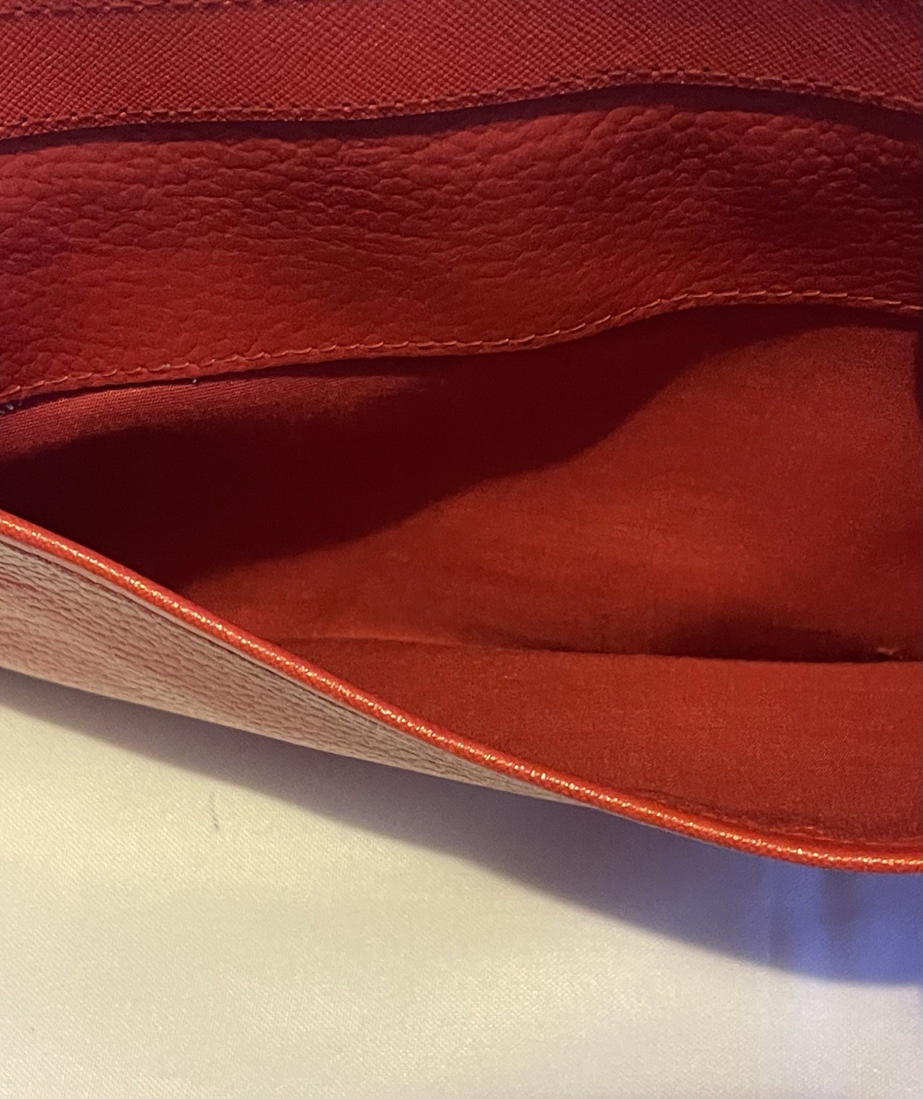 Valerie Stevens Red Leather Crossbody/Shoulder Bag Handbag Purse