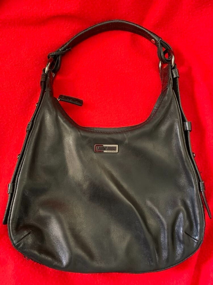 EUC Via Spiga Black Leather Shoulder Bag