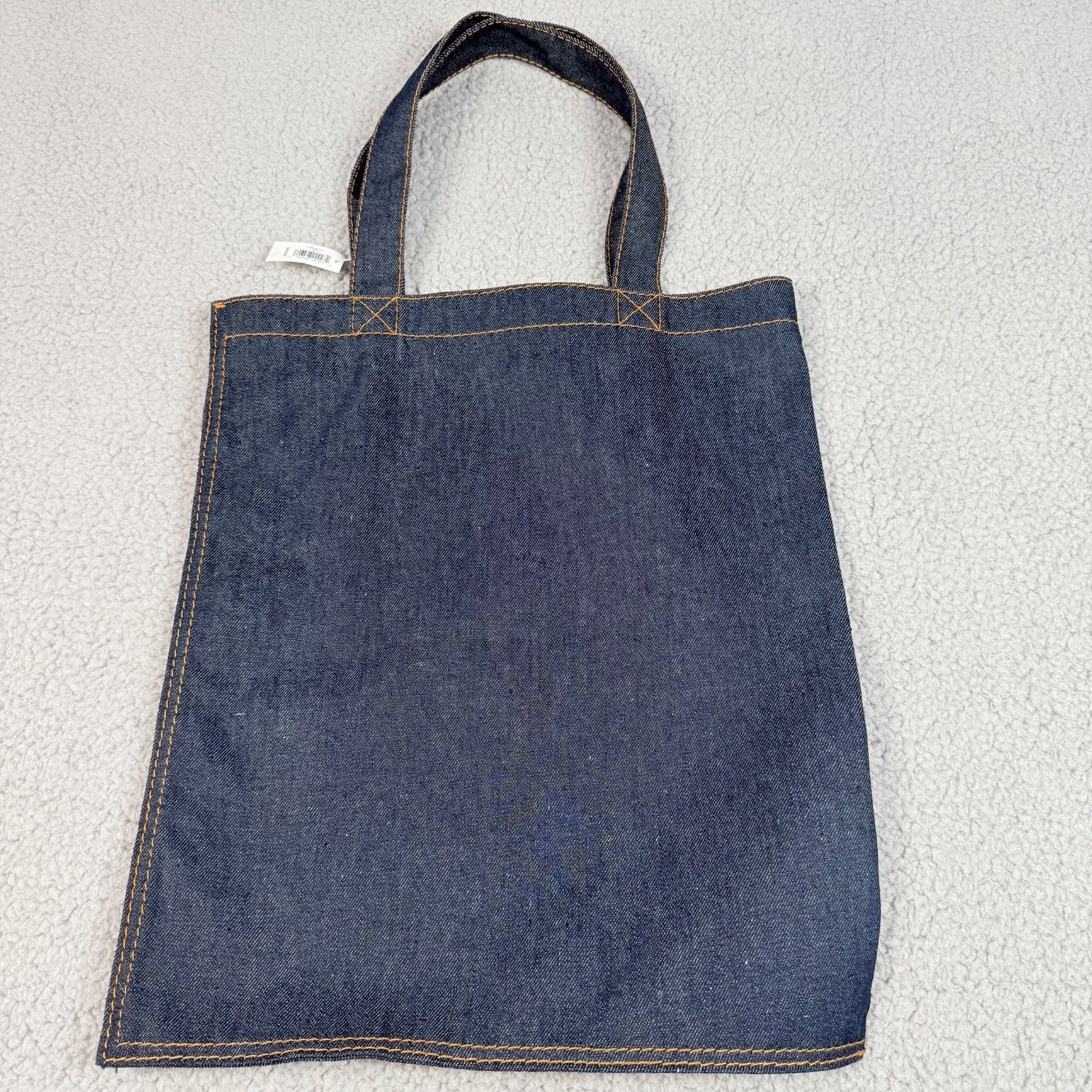 Gap Rainbow Logo Denim Tote Bag Print Medium Blue Cotton Blend 2012 NEW