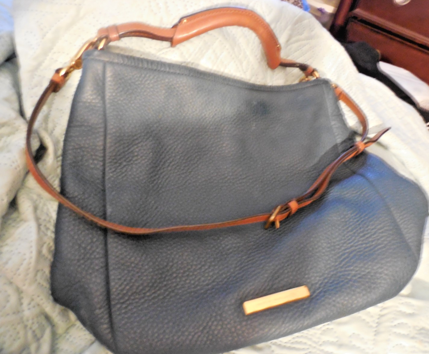 Marc by Marc Jacobs Cow Leather Q Hillier Hobo Crossbody Bag Burgundy