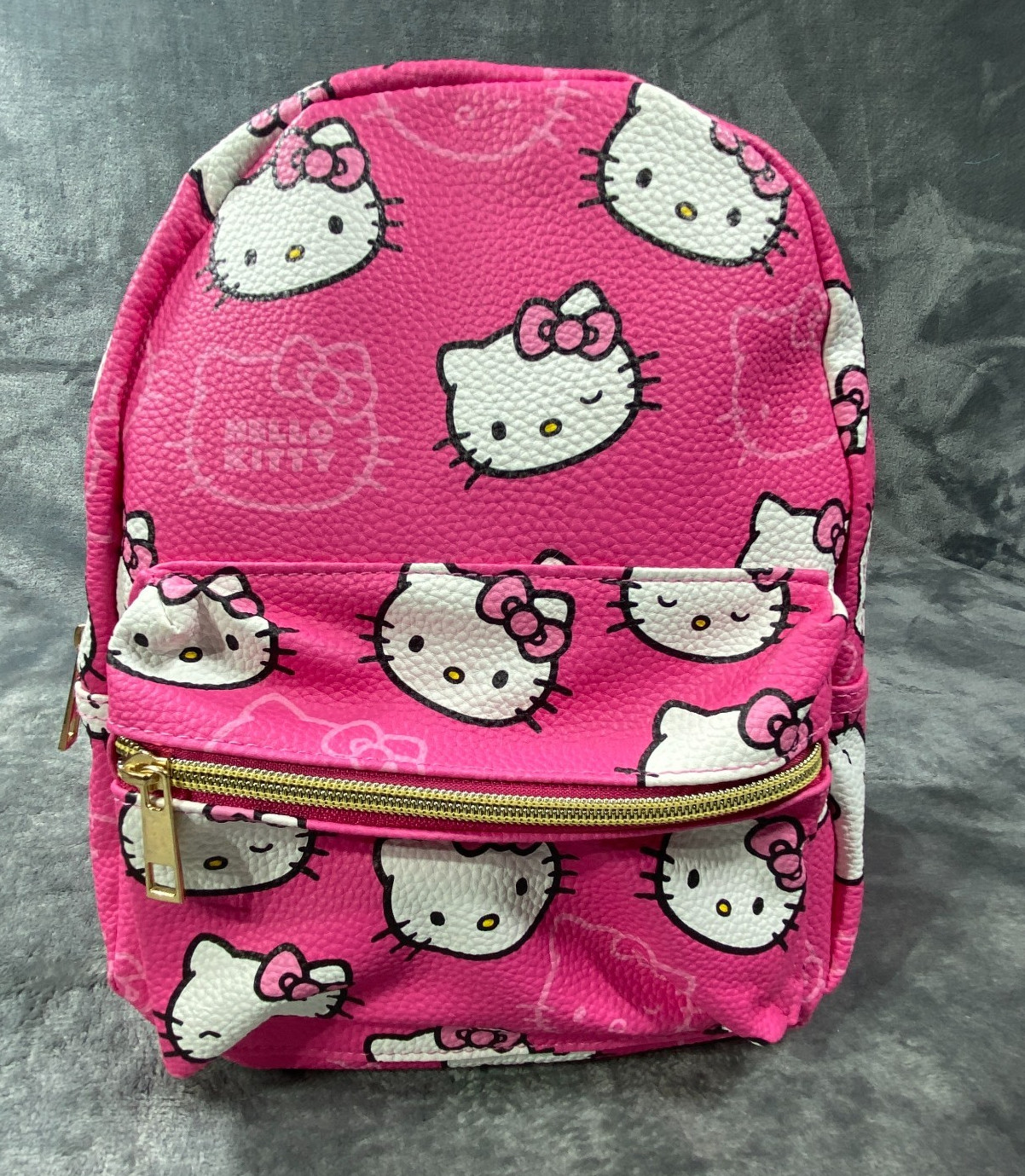 NEW Fast Forward Sanrio Small Backpack Hot Pink Hello Kitty All Over Print Zip